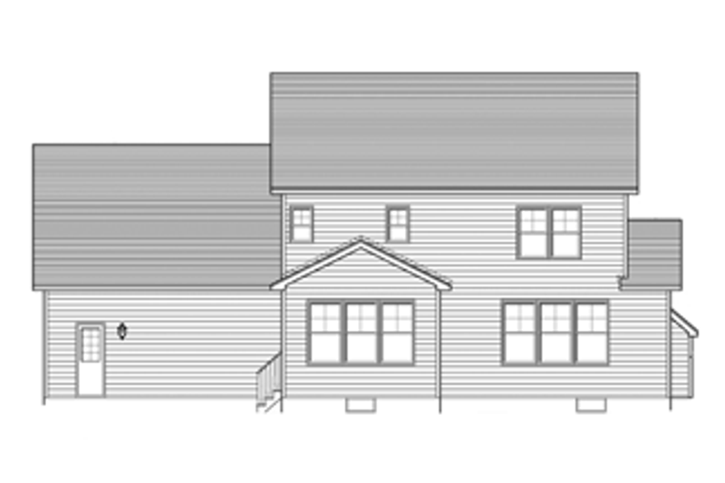 Home Plan - Exterior - Rear Elevation for Colonial House Plan #1010-47 - 3 bed, 2.5 bath