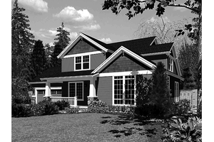 Craftsman Exterior - Front Elevation Plan #48-844