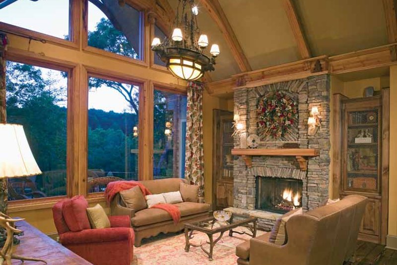 Architectural House Design - Interior - Family Room 1 for Craftsman House Plan #54-245 - 3 bed, 2.5 bath