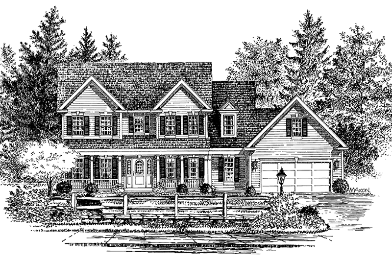 Home Plan - Classical Exterior - Front Elevation Plan #316-140
