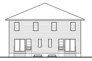 Exterior - Rear Elevation for Contemporary House Plan #23-2598 - 5 bed, 2 bath