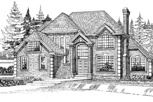 House Blueprint - Traditional Exterior - Front Elevation Plan #47-1009