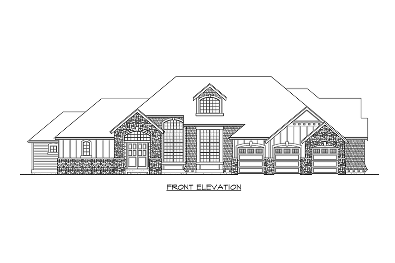 House Blueprint - Exterior - Other Elevation for Traditional House Plan #132-103 - 4 bed, 3.5 bath