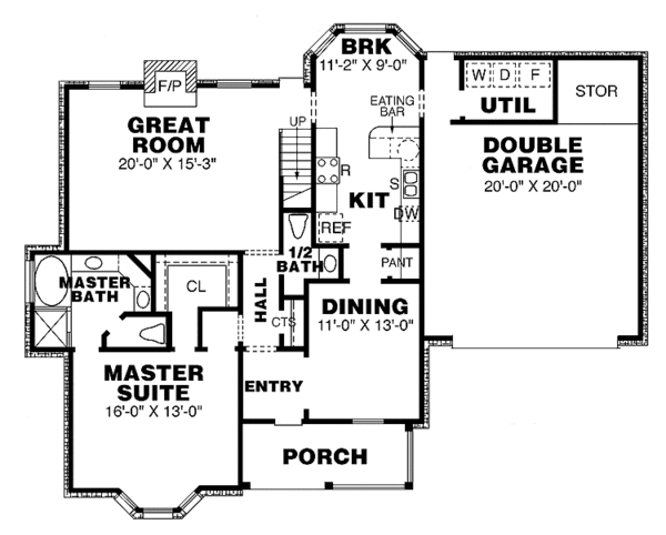 Architectural House Design - Victorian Floor Plan - Main Floor Plan #34-246