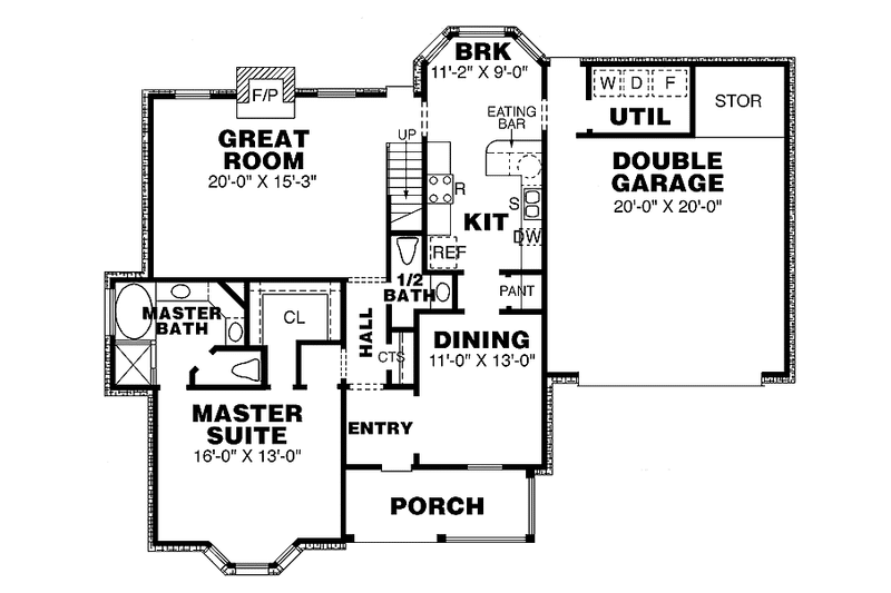 Home Plan - Floor Plan - Main Floor for Victorian House Plan #34-246 - 3 bed, 2.5 bath