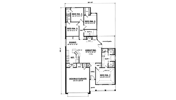 Architectural House Design - Country Floor Plan - Main Floor Plan #42-650
