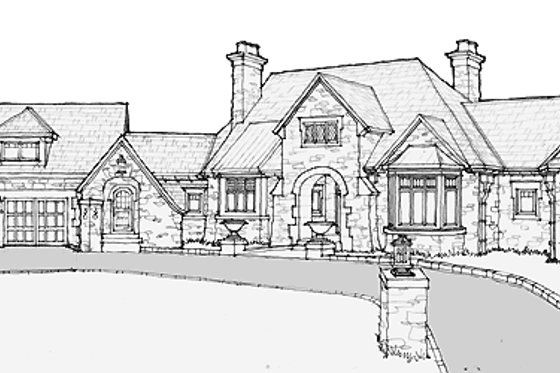 Exterior - Front Elevation 4 for Country House Plan #928-99 - 3 bed, 2.5 bath