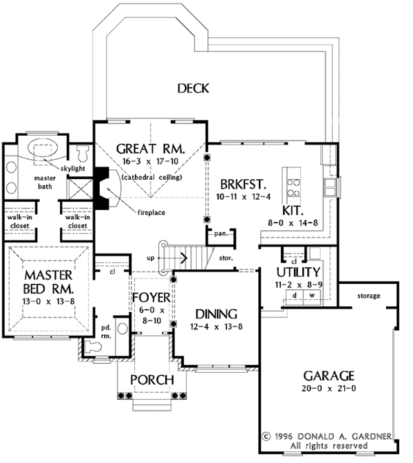 Dream House Plan - Traditional Floor Plan - Main Floor Plan #929-493