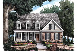 Colonial Exterior - Front Elevation Plan #927-796