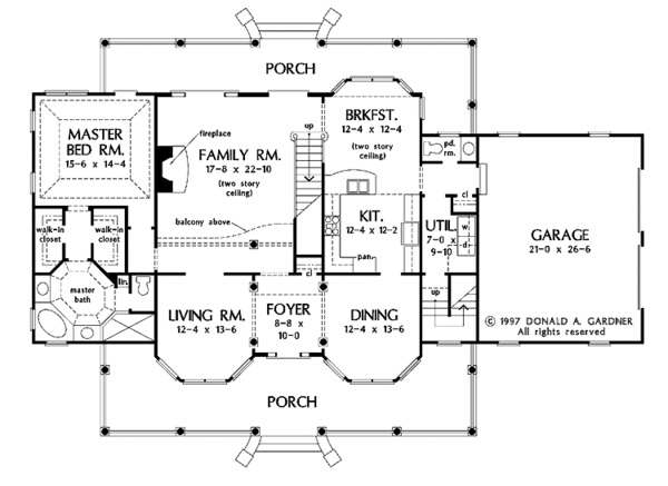 House Plan Design - Country Floor Plan - Main Floor Plan #929-292