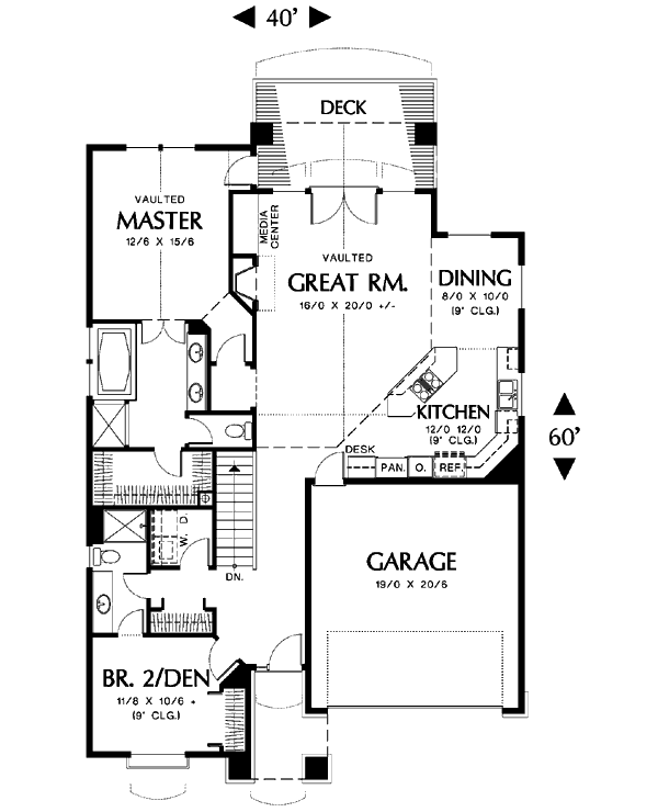 Dream House Plan - Traditional Floor Plan - Main Floor Plan #48-420