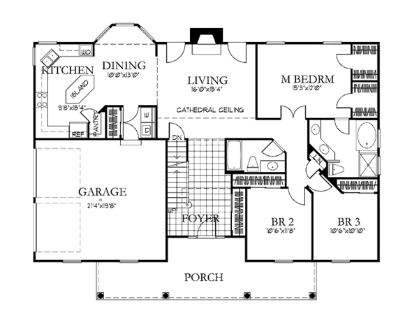 Home Plan - Country Floor Plan - Main Floor Plan #1029-49