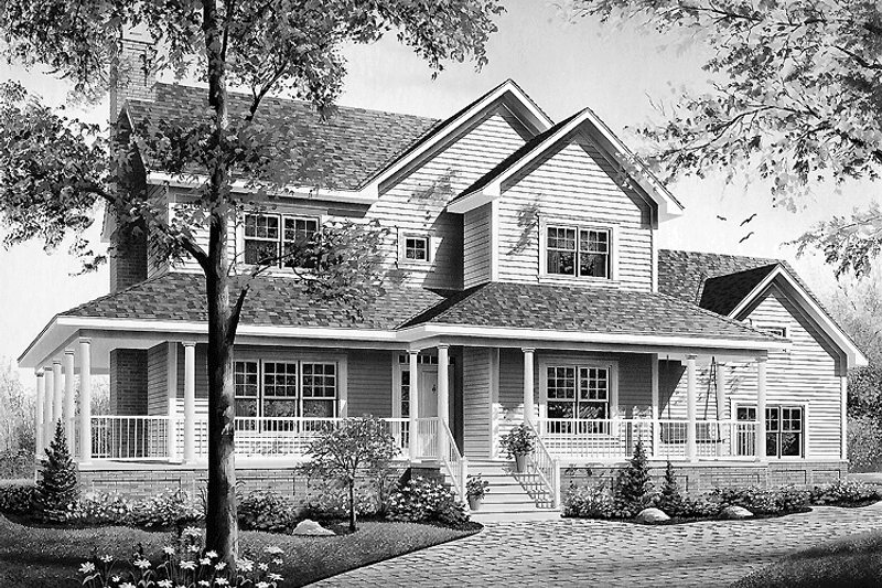 Dream House Plan - Victorian Exterior - Front Elevation Plan #23-2344