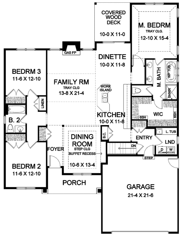 House Plan Design - Traditional Floor Plan - Main Floor Plan #328-345