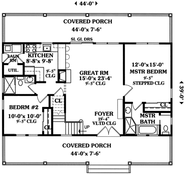 House Design - Country Floor Plan - Main Floor Plan #456-91