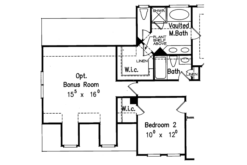 Dream House Plan - Floor Plan - Upper Floor 1 for Colonial House Plan #927-136 - 3 bed, 2.5 bath
