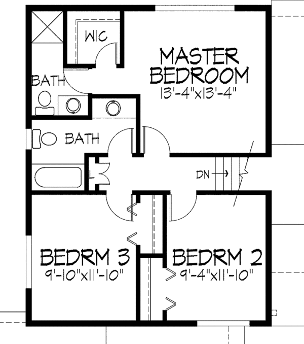 House Design - Country Floor Plan - Upper Floor Plan #51-707