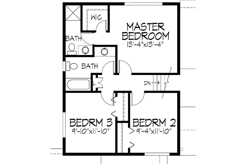 Home Plan - Floor Plan - Upper Floor for Country House Plan #51-707 - 3 bed, 3 bath