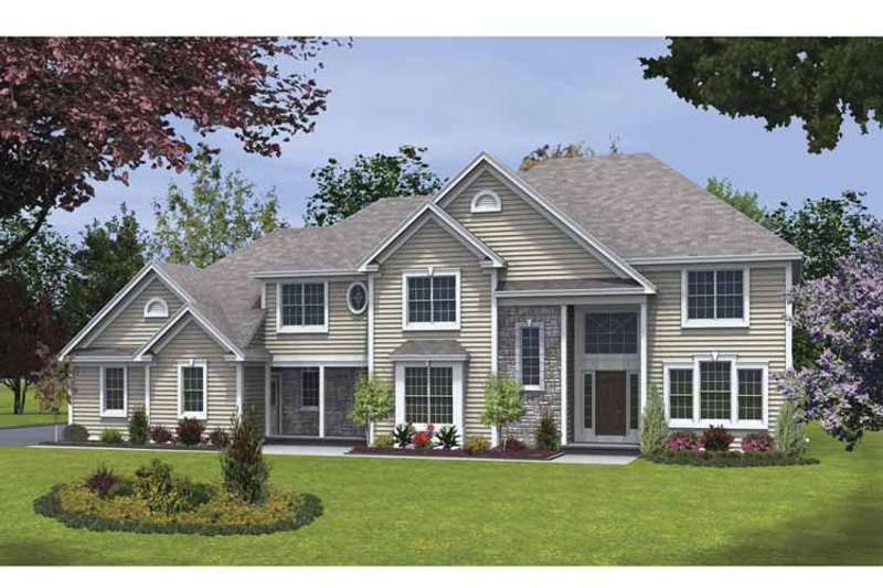 Dream House Plan - Exterior - Front Elevation 3 for Traditional House Plan #328-461 - 4 bed, 3.5 bath