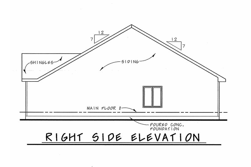 Dream House Plan - Exterior - Other Elevation 1 for Traditional House Plan #20-1698 - 2 bed, 2 bath