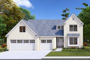 European Style House Plan - 3 Beds 3 Baths 2171 Sq/Ft Plan #20-1838 