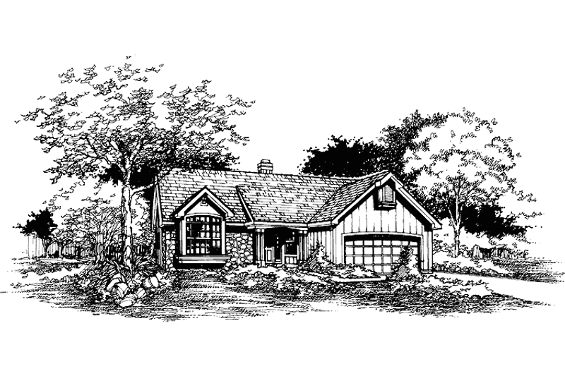 Home Plan - Country Exterior - Front Elevation Plan #320-944
