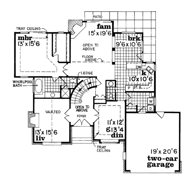 House Blueprint - Mediterranean Floor Plan - Main Floor Plan #47-845