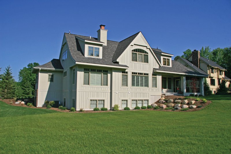 Home Plan - Exterior - Rear Elevation 1 for European House Plan #928-215 - 3 bed, 3.5 bath