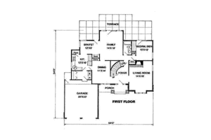 Floor Plan - Main Floor for Traditional House Plan #116-186 - 4 bed, 3 bath