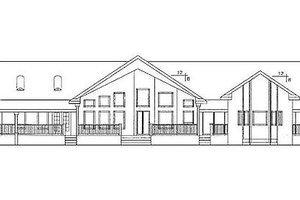 Exterior - Rear Elevation for Craftsman House Plan #60-647 - 3 bed, 2.5 bath
