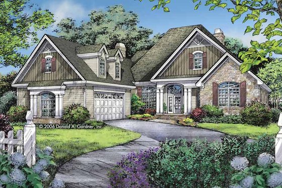 Exterior - Front Elevation 3 for Craftsman House Plan #929-802 - 3 bed, 2.5 bath