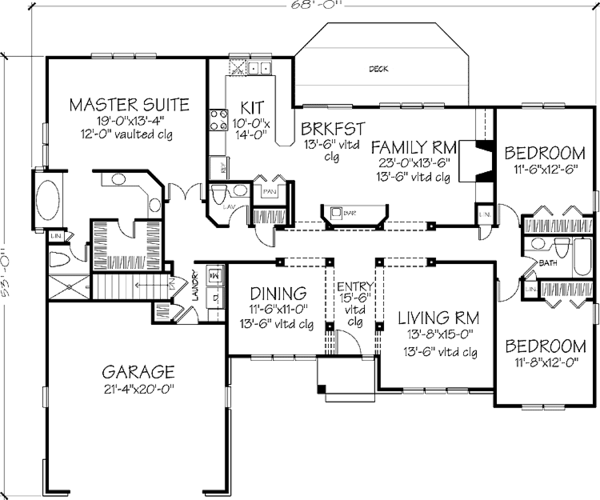 Dream House Plan - Prairie Floor Plan - Main Floor Plan #320-1103
