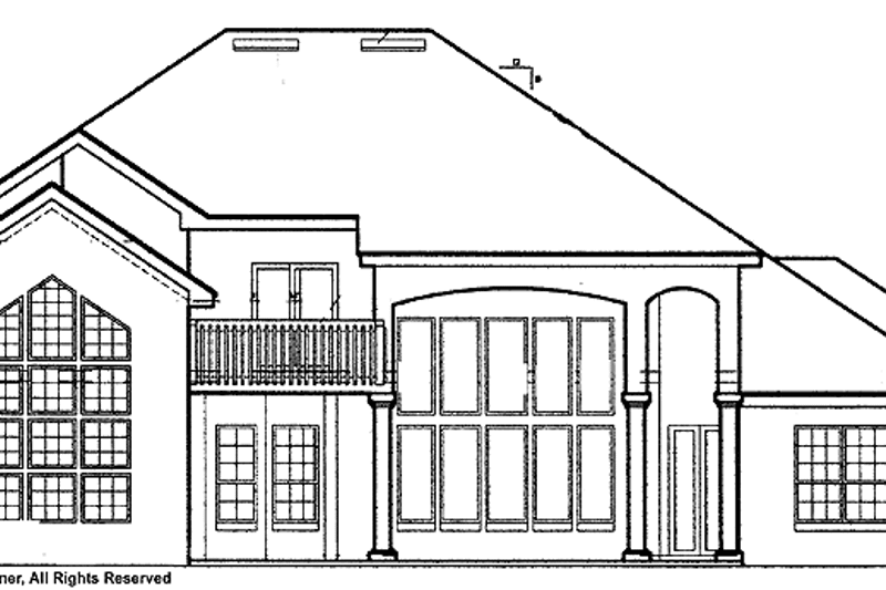 Dream House Plan - Exterior - Rear Elevation for Mediterranean House Plan #417-665 - 3 bed, 3.5 bath