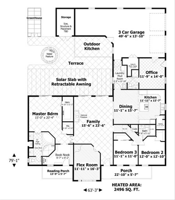 House Plan Design - Craftsman Floor Plan - Main Floor Plan #56-701