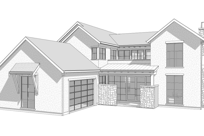 House Blueprint - Exterior - Front Elevation 3 for Farmhouse House Plan #1114-15 - 5 bed, 5.5 bath