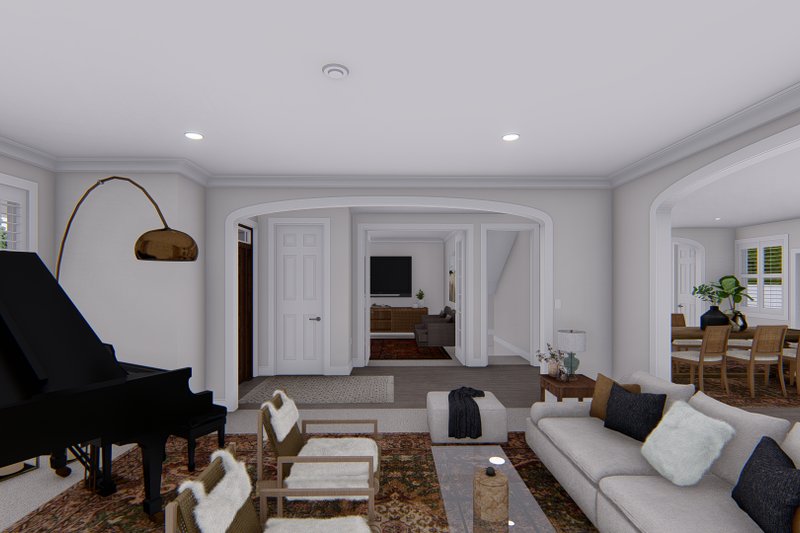 Architectural House Design - Interior - Family Room 2 for Farmhouse House Plan #1060-140 - 5 bed, 2.5 bath