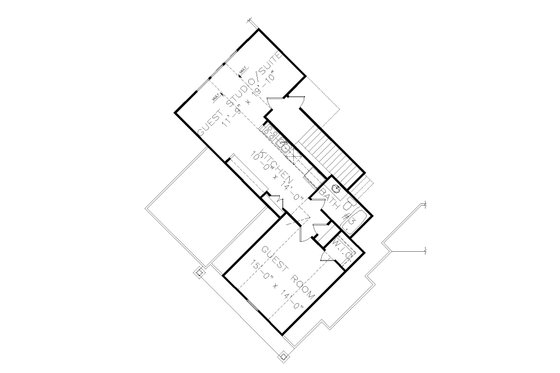 Floor Plan - Upper Floor for Craftsman House Plan #54-563 - 3 bed, 2.5 bath
