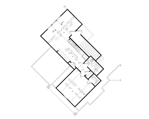 Craftsman Floor Plan - Upper Floor Plan #54-563