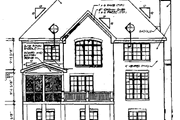 European Style House Plan - 4 Beds 3 Baths 3295 Sq/Ft Plan #927-362 Exterior 