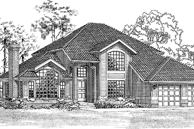 House Plan Design - Traditional Exterior - Front Elevation Plan #47-1013