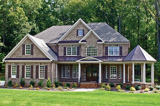 Exterior - Front Elevation 4 for Colonial House Plan #927-393 - 5 bed, 4.5 bath