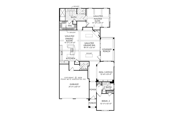 Floor Plan - Main Floor for European House Plan #927-509 - 3 bed, 2 bath
