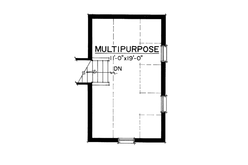 House Design - Floor Plan - Upper Floor for Colonial House Plan #1016-103, 0.5 bath
