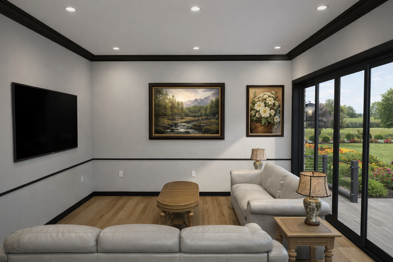 House Blueprint - Interior - Family Room for Barndominium House Plan #1060-482 - 2 bed, 1.5 bath
