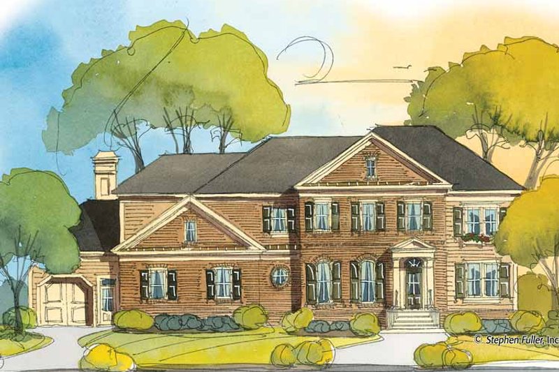 Home Plan - Exterior - Front Elevation 3 for Colonial House Plan #429-390 - 4 bed, 3.5 bath