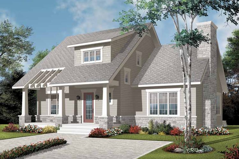 Dream House Plan - Craftsman Exterior - Front Elevation Plan #23-2371