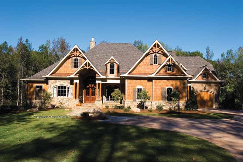 House Blueprint - Exterior - Front Elevation 3 for Craftsman House Plan #54-362 - 4 bed, 4.5 bath