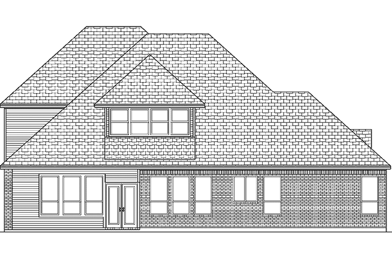 Home Plan - Exterior - Rear Elevation for Tudor House Plan #84-735 - 5 bed, 4 bath