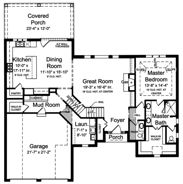 House Design - Cottage Floor Plan - Main Floor Plan #46-865