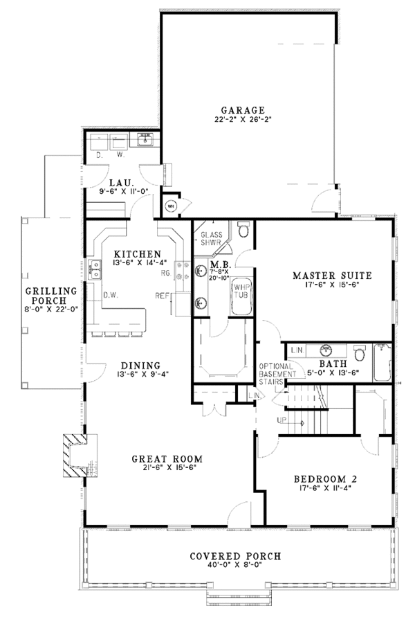 House Design - Country Floor Plan - Main Floor Plan #17-2845